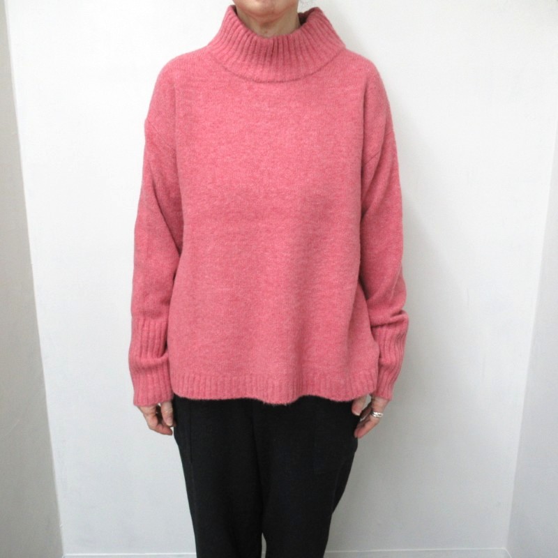 mao made  ハイネックAラインバックスリットプルオーバー /PK45